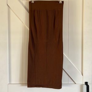 Nasty Gal pencil skirt size Large color brown